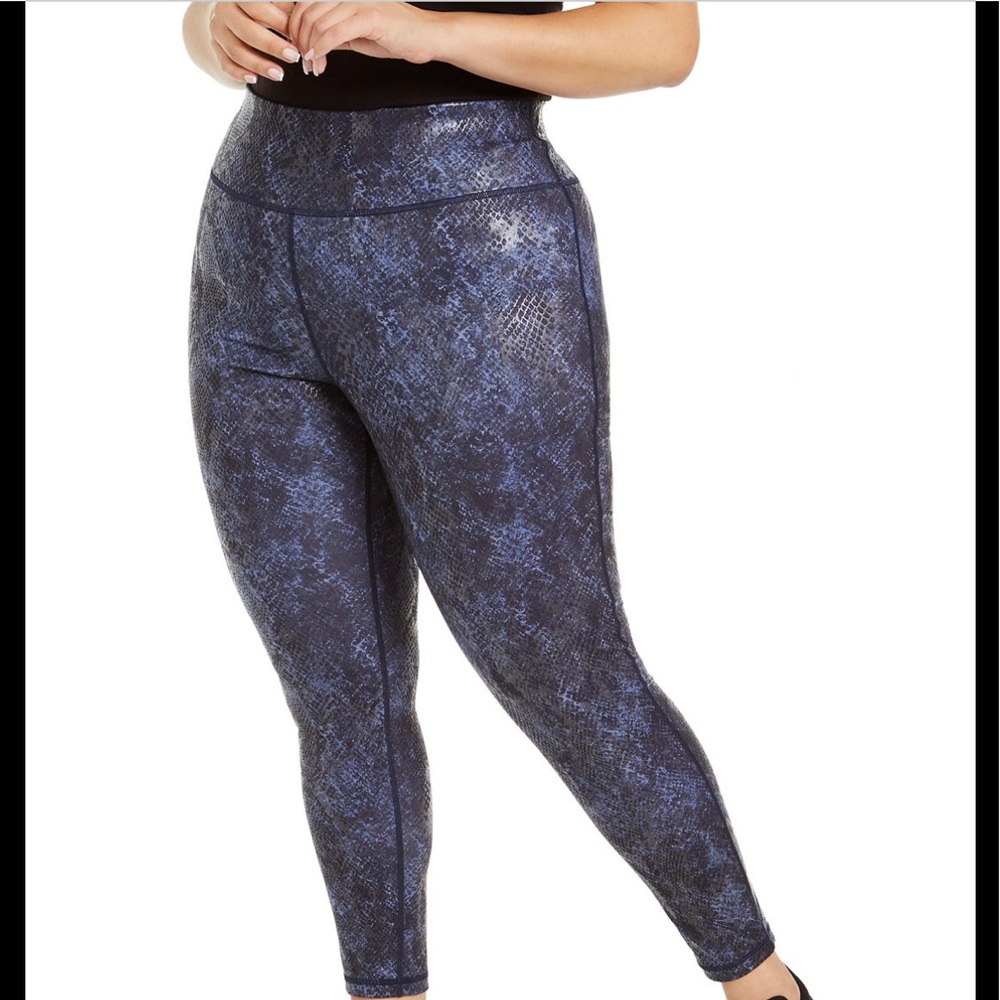 Ideology Plus Size Python-Print Leggings